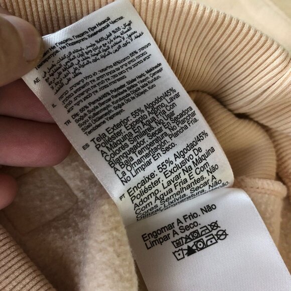 Carhartt Womens Sweatshirt Medium Relaxed Midweight Crewneck Block Logo Sleeve - Picture 9 of 16